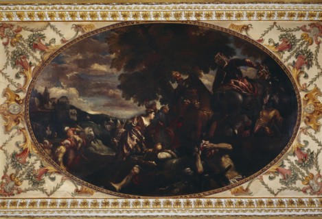 The Defence of Scutari', painting on the ceiling of the gallery of Chiswick House, London