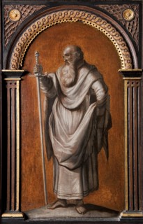 Detail of painted panel, Star Chamber, Bolsover Castle, Derbyshire, 2009