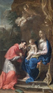 The Virgin and Child with St Carlo Borromeo', 17th or 18th centurys