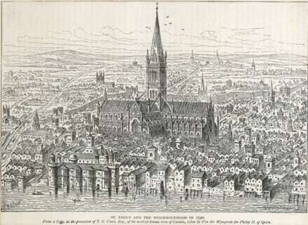 Old St Paul's Cathedral, City of London, 1540 (c1883-c1885)