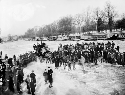 River Thames frozen near Oxford, Oxfordshire, 1895