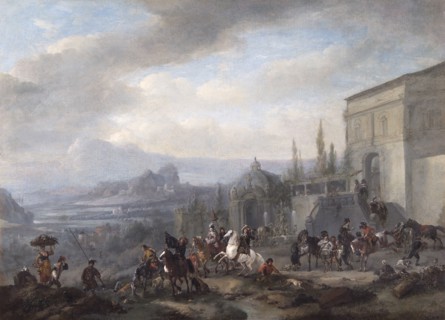 'The Departure of a Hawking Party', c1650s. Creator: Philip Wouverman.