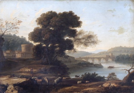 Pastoral Landscape with the Ponte Molle, Rome', c1645