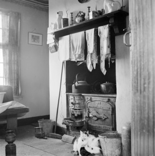 Farmhouse kitchen, Gwendreath, The Lizard, Cornwall, c1950-c1965