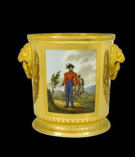 Wine cooler showing a British aide-de-camp, 1817-1819