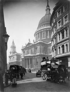 St Paul's Cathedral from Cannon Street, City of London, 1905
