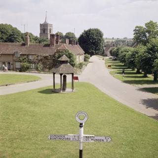 Village green, Westmill, Hertfordshire, 1973