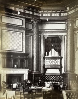Smoking room, National Liberal Club, Whitehall Place, Westminster, London, 1887