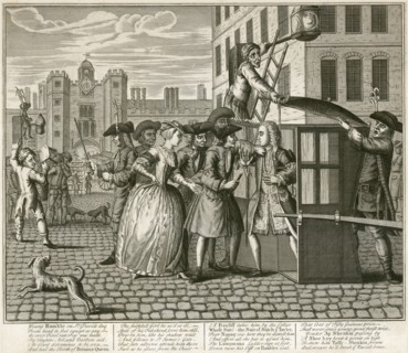 Satrical print depicting St James Palace, London, 1740
