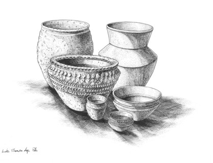 Group of pots from late Bronze Age Britain