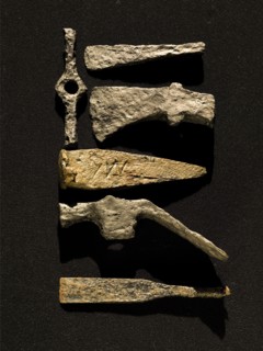 Roman carpentry and stoneworking tools, Corbridge Roman Town Museum, Northumberland, 2008