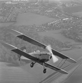 Stampe biplane in flight, 20th century