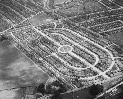 Housing estate built by John Laing & Co, Cricklewood, London, 1930