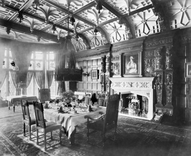Victorian dining room, Enmore, 34 Alexandra Drive, Sefton Park, Liverpool, Merseyside, 1896