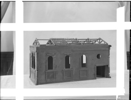 Model of the 17th century chapel at Pembroke College, Cambridge University, Cambridgeshire, 1959