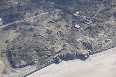 Part of the World War I coastal defence battery at Spurn Point, East Riding of Yorkshire, 2014