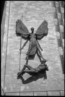 St Michael's Victory over the Devil', sculpture at Coventry Cathedral, West Midlands, c1958-c1980
