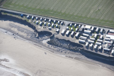 Collapse of sea wall defences at Ulrome Sands, East Riding of Yorkshire, 2014