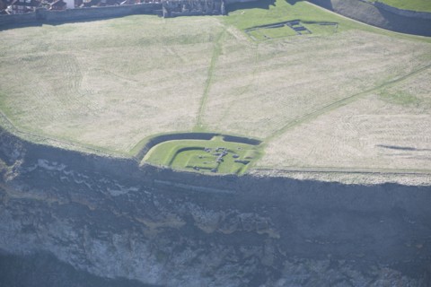 Ruins of Scarborough Castle, Chapel of Our Lady and Roman signal station, Scarborough, 2014