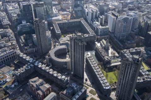 The Barbican Arts and Conference Centre and housing estate, City of London, 2018