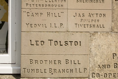 Inscribed stones, Burston Strike School, Church Green, Burston, Norfolk, 2017