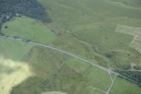 Bagraw Roman camp and section of Roman road, Northumberland, 2014