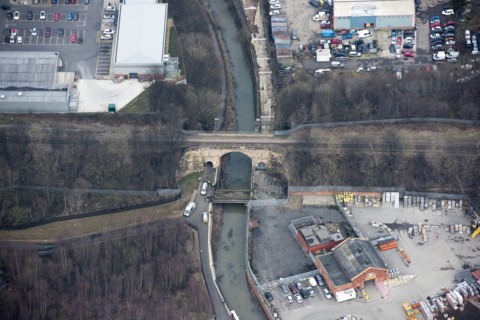 Skerne Railway bridge, Darlington, Durham, 2018