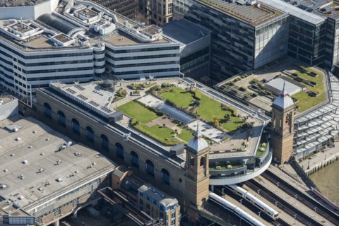 Cannon Street Station and Cannon Bridge Roof Garden, London, 2018