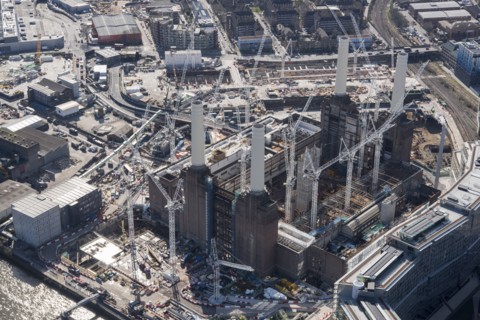 Renovation of Battersea Power Station as part of the Nine Elms Development, London, 2018