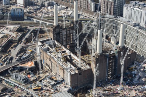 Renovation of Battersea Power Station as part of the Nine Elms Development, London, 2018