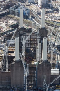 Renovation of Battersea Power Station as part of the Nine Elms Development, London, 2018