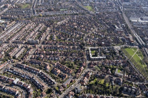 Bedford Park, considered a prototype for later garden suburbs and cities, London, 2018