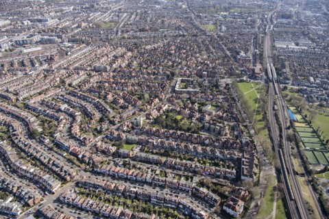 Bedford Park, considered a prototype for later garden suburbs and cities, London, 2018