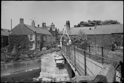 The Old Bridge and Footbridge, Chantry Place, Morpeth, Northumberland, c1955-c 1980