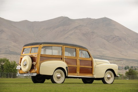 Ford woodie station wagon 1946. Artist: Simon Clay.