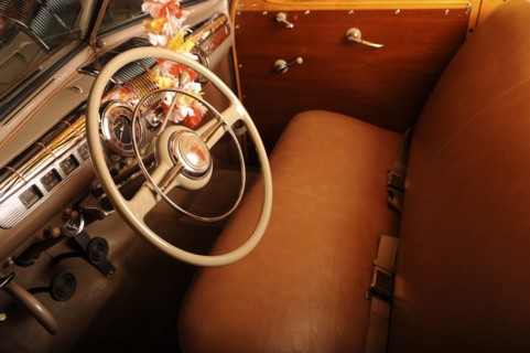 Ford woodie station wagon 1946. Artist: Simon Clay.