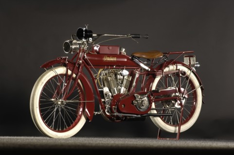 Indian big twin 1915. Artist: Simon Clay.