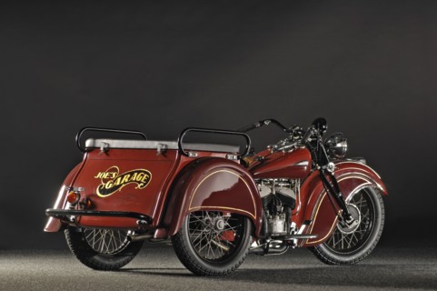 Indian despatch tow 3 wheeler 1940. Artist: Simon Clay.