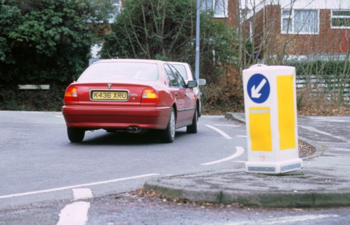 Keep left bollard.Road junction. Artist: Unknown.