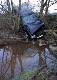 Fiat Panda crashed. Artist: Unknown.
