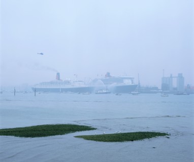 Queen Mary II with Queen Elizabeth II, Southampton, May 2004. Artist: Unknown.
