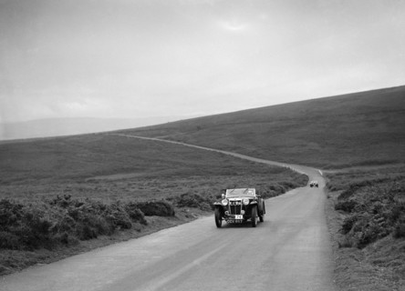 MG TA of JW Appleby, winner of a premier award at the MCC Torquay Rally, July 1937. Artist: Bill Brunell.