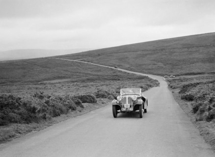 1935 Frazer-Nash BMW of DN Leon competing at the MCC Torquay Rally, July 1937. Artist: Bill Brunell.