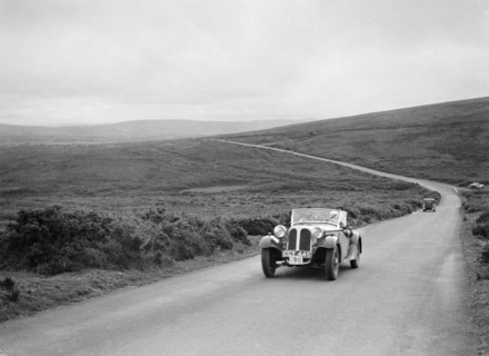 Frazer-Nash BMW 319/55 of LG Johnson, competing at the MCC Torquay Rally, July 1937. Artist: Bill Brunell.