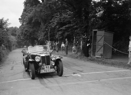 MG Magnette of RWG Collins, winner of a premier award at the MCC Torquay Rally, July 1937. Artist: Bill Brunell.