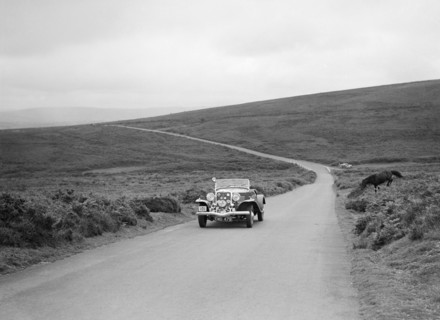 DG Silcock's Jensen V8, winner of a bronze award at the MCC Torquay Rally, July 1937. Artist: Bill Brunell.