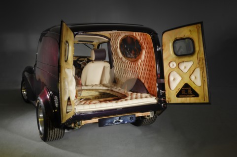 Customised Morris Minor Van. Artist: Unknown.