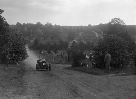Bugatti Type 30, Bugatti Owners Club Hill Climb, Chalfont St Peter, Buckinghamshire, 1935. Artist: Bill Brunell.