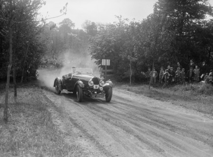 Bugatti Type 40, Bugatti Owners Club Hill Climb, Chalfont St Peter, Buckinghamshire, 1935. Artist: Bill Brunell.