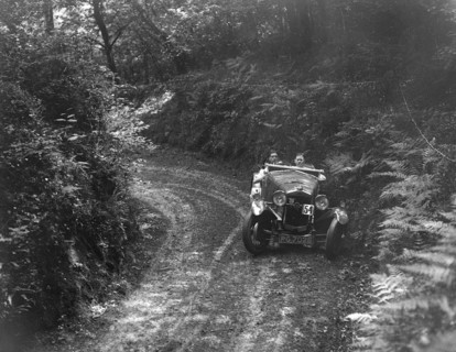 1930 Frazer-Nash Interceptor taking part in a motoring trial, 1930s. Artist: Bill Brunell.